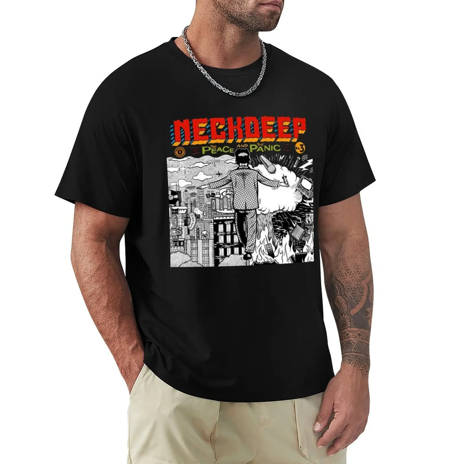 neckdeep PEACE AND PANIC T-Shirt Anti-Pilling Casual T-Shirt