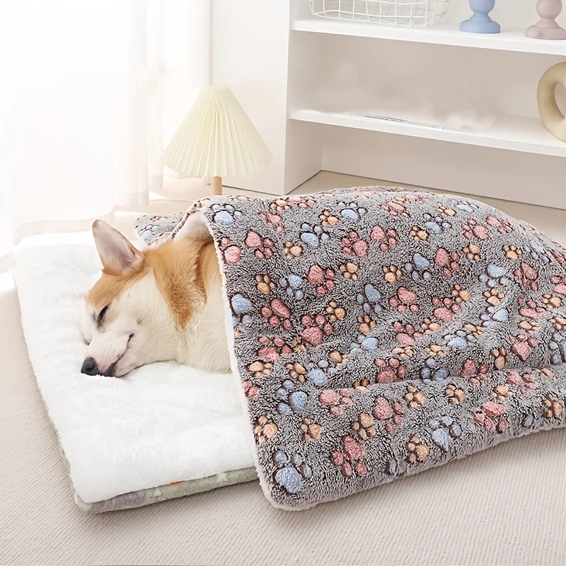 Herbst- und Winter-Warmmatte für Haustiere, Geeignet für Hunde und Katzen in Allen Jahreszeiten, Rutschfeste Decke für Katzen und Hunde – Detail 6