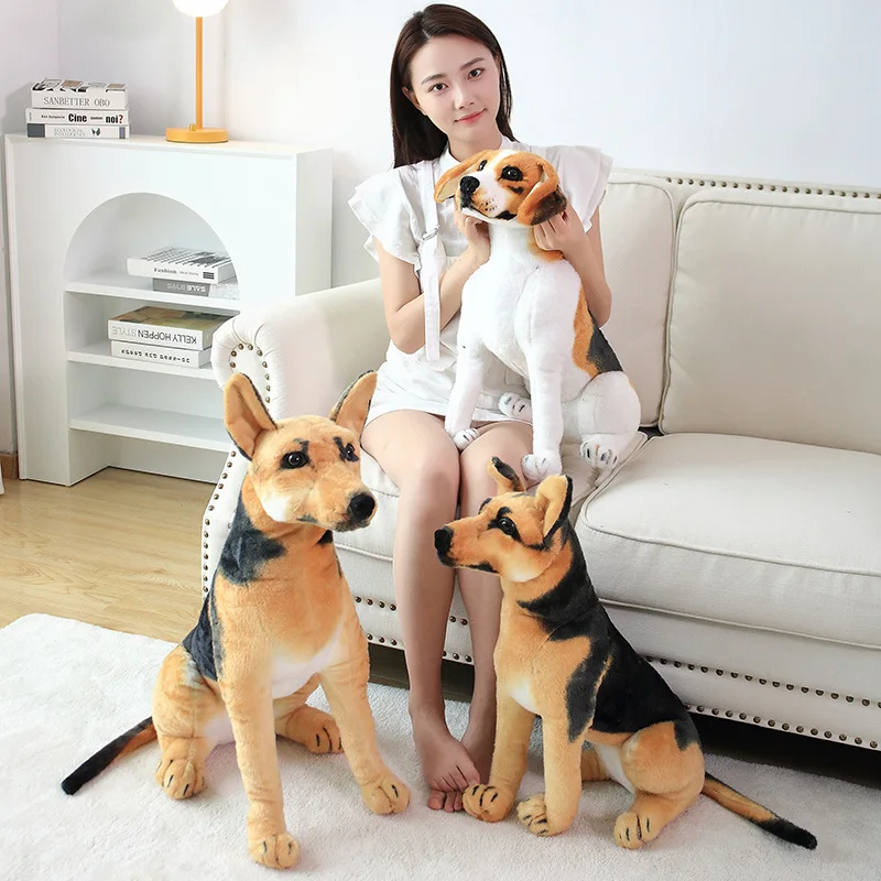 1PC 23-66 ซม.ชีวิตจริงสุนัขตุ๊กตาของเล่นยืน Collie Spot สุนัขตุ๊กตาจําลองสัตว์ตุ๊กตาเด็กของขวัญ