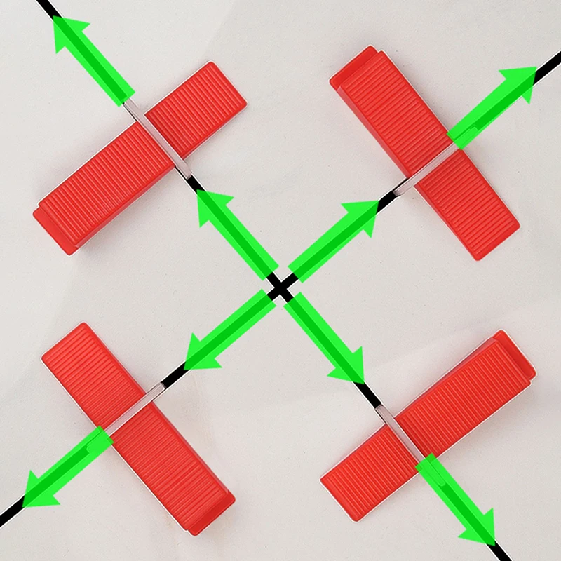 1.5/2mm Ceramic Tile Leveling System Clips Spacers Tile Spacers Laying Clips for Floor Wall Tile Laying Construction Tools