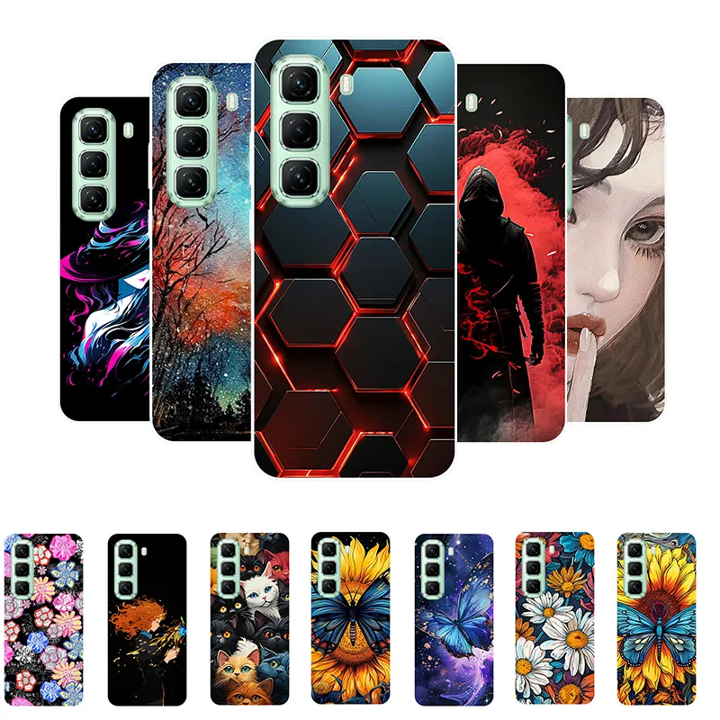 

For Infinix Hot 50 5G X6720 Case Animals Soft Silicone TPU Back Cover Phone Cases For Infinix Hot 50 5G Protector Hot50 fundas
