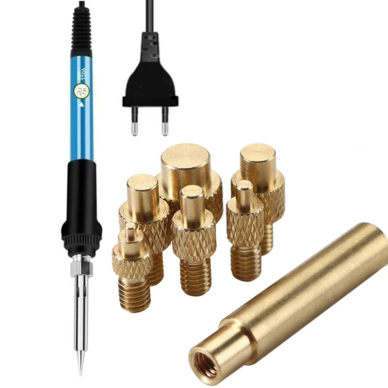Heat Insert Nut Soldering Tip Adapter M2 M3 M4 M5 M6 M8 Size Heat Insert Nut Iron Tip Kit For Printer Hot Melt Nut Accessories