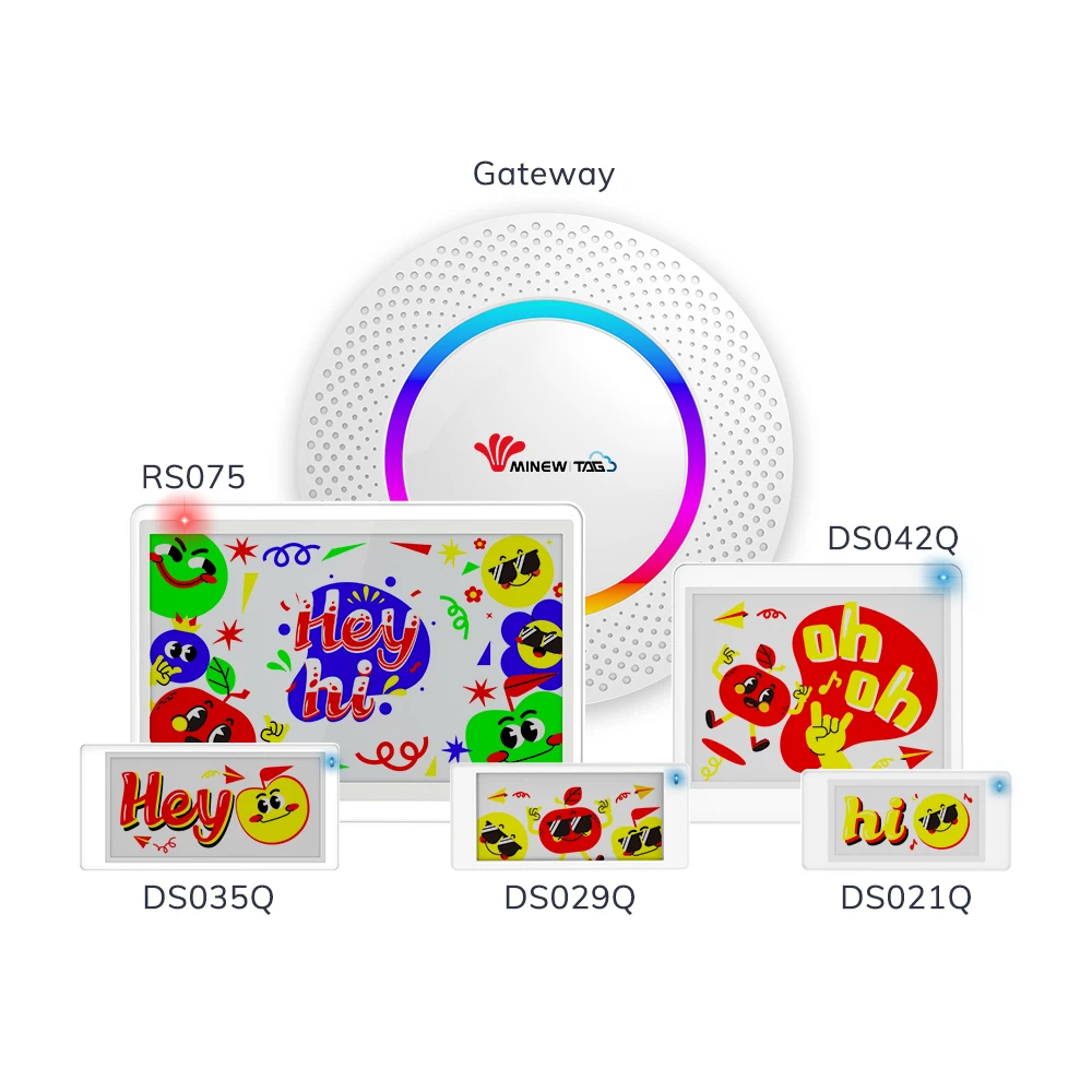 MinewTag Electronic Price Tag ESL Gateway Base Station API Electronic Shelf Labels