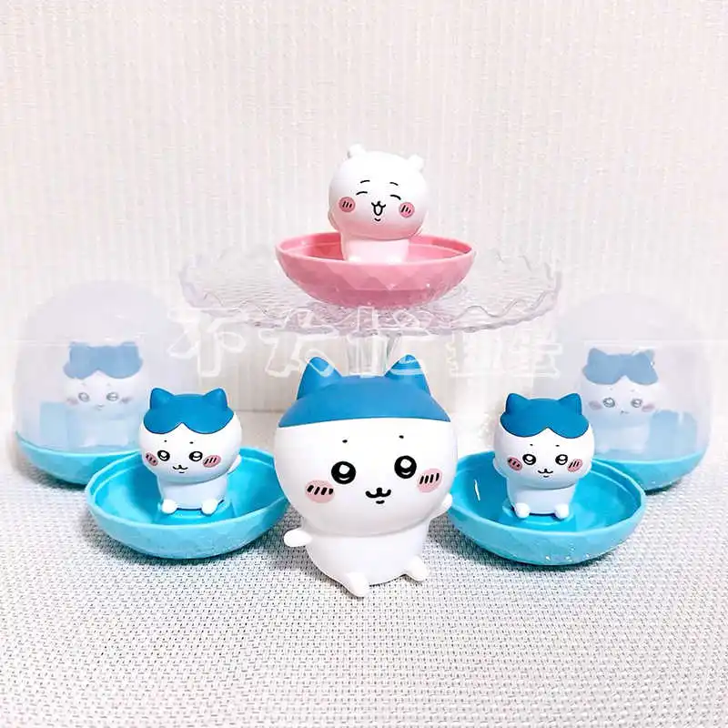 4 stks/set Originele Bnadai Chiikawa Jewel Sieraden Doos Twisted Ei Hachiware usagi Figuur Model Speelgoed Cadeau voor Verjaardag