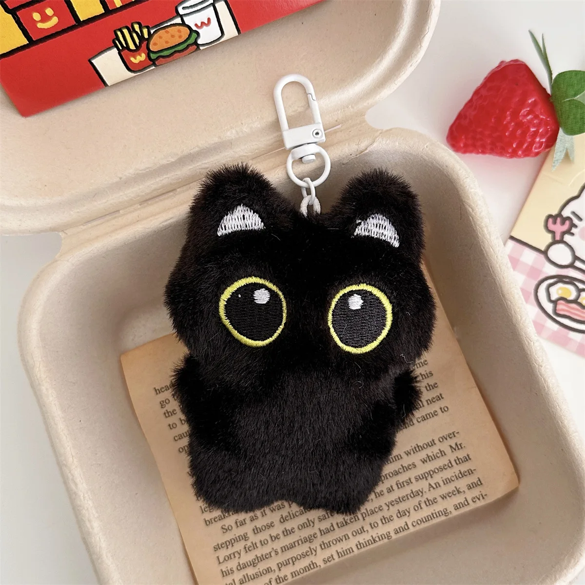 

NEW Cute Black Cat plush toy Doll Small Pendant Cuddly Pillow Cushion Ins Black Cat Plush Toy Doll for Boy Girl Birthday Gifts