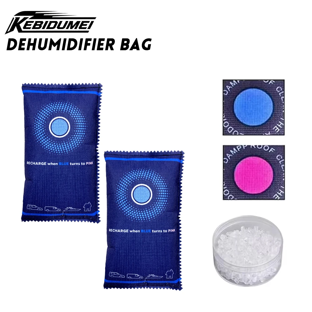 KEBUDUMEI 1/2pcs Reusable Dehumidifier Bag Silicone Cabinet Moisture Absorber Dampness Preventer Drying Bag Interior Accessories