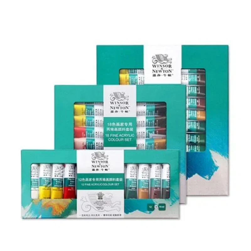 Winsor Newton Acrylic Paints Set Professional Acrylic Pigments 12/18/24/36 Hand Colors Painted Wall Textile