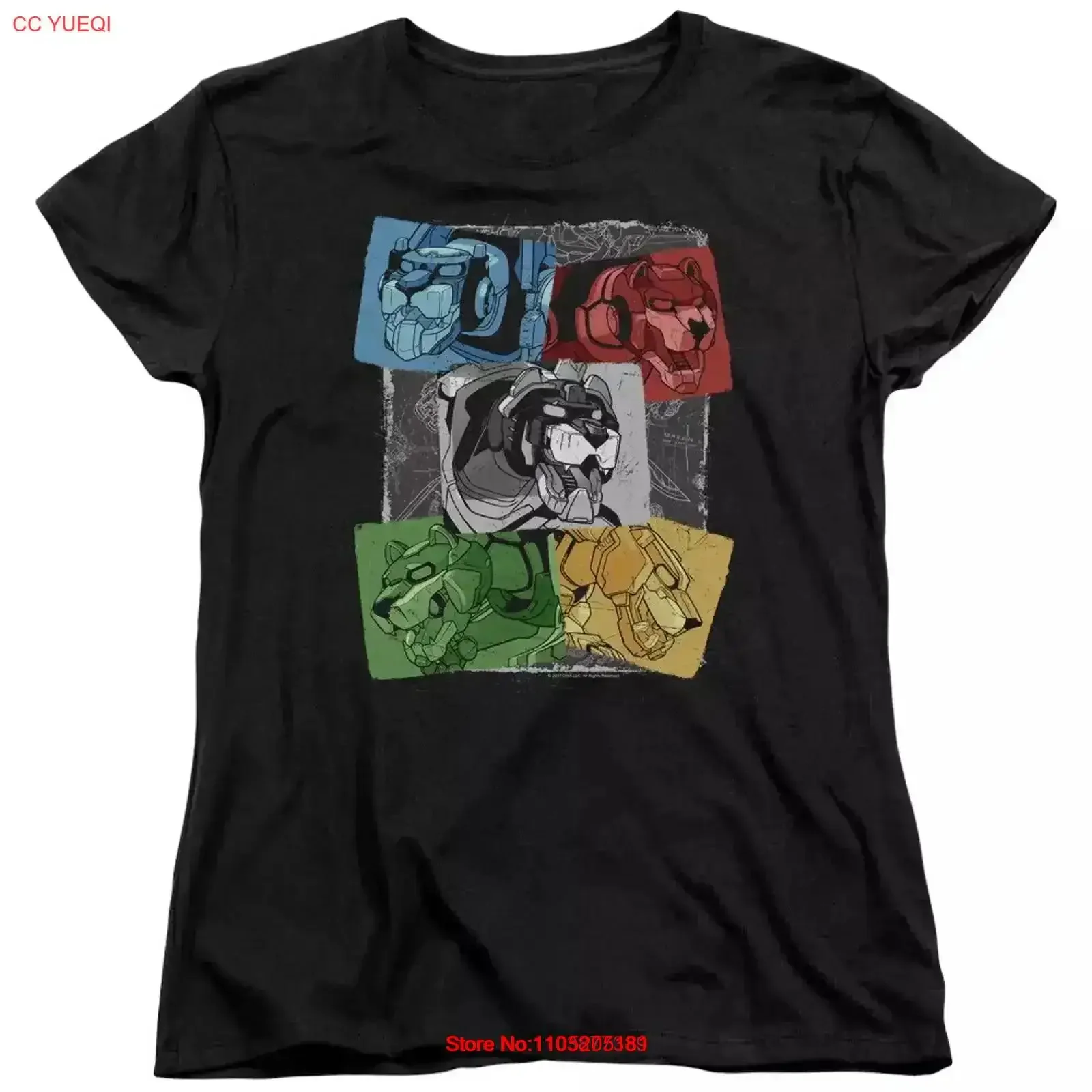 Voltron Legendary Defender Pride Women's T Shirt vintage Washed Versatile Comfortable graphic Soft Top For Everyday Wear Casual