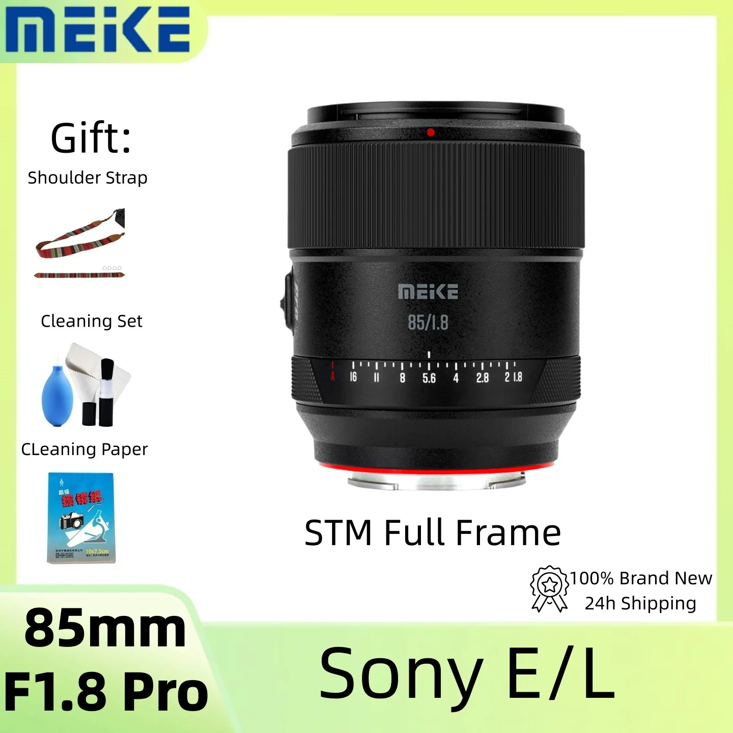 

MEKE 85mm F1.8 Pro Full Frame Auto Focous Prime Lens – STM Motor, Large Aperture Portrait Lens for L Mount Cameras