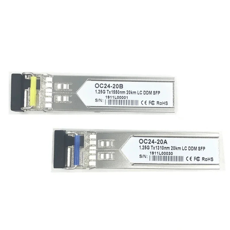 LC SFP Fiber optic module 1.25G LC 20KM 1310/1550nm Single Fiber SFP Optical Module Transceiver FOR ONU OLT