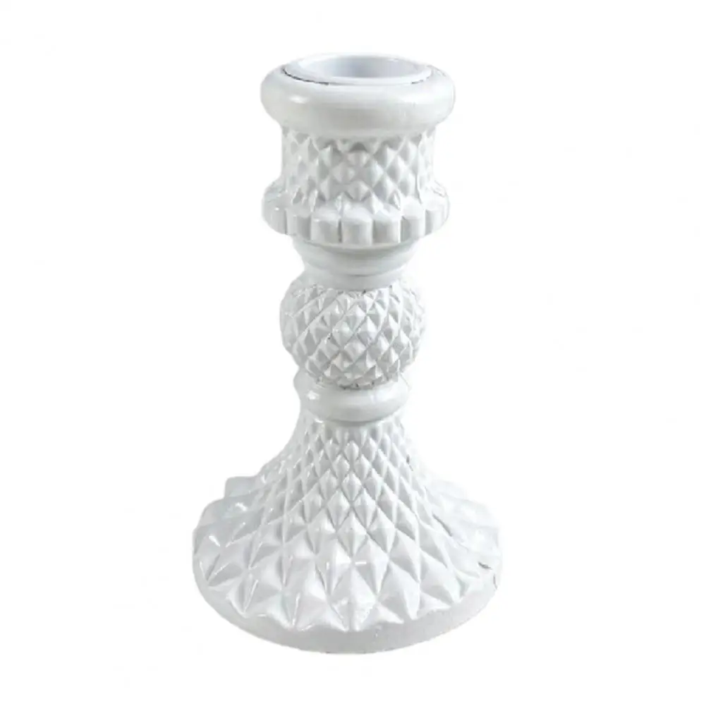 Photo Studio Decoration Resin Candle Holder Vintage Taper Candle Holder Resin Nostalgic Gold Candlestick Stand Style for Wedding