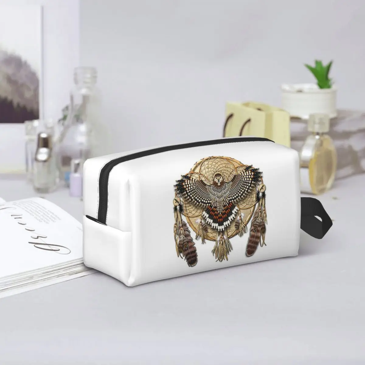 

Косметичка-органайзер Red-Tail Hawk Dreamcatcher Mandala для хранения косметики и туалетных принадлежностей, дорожный несессер для женщин