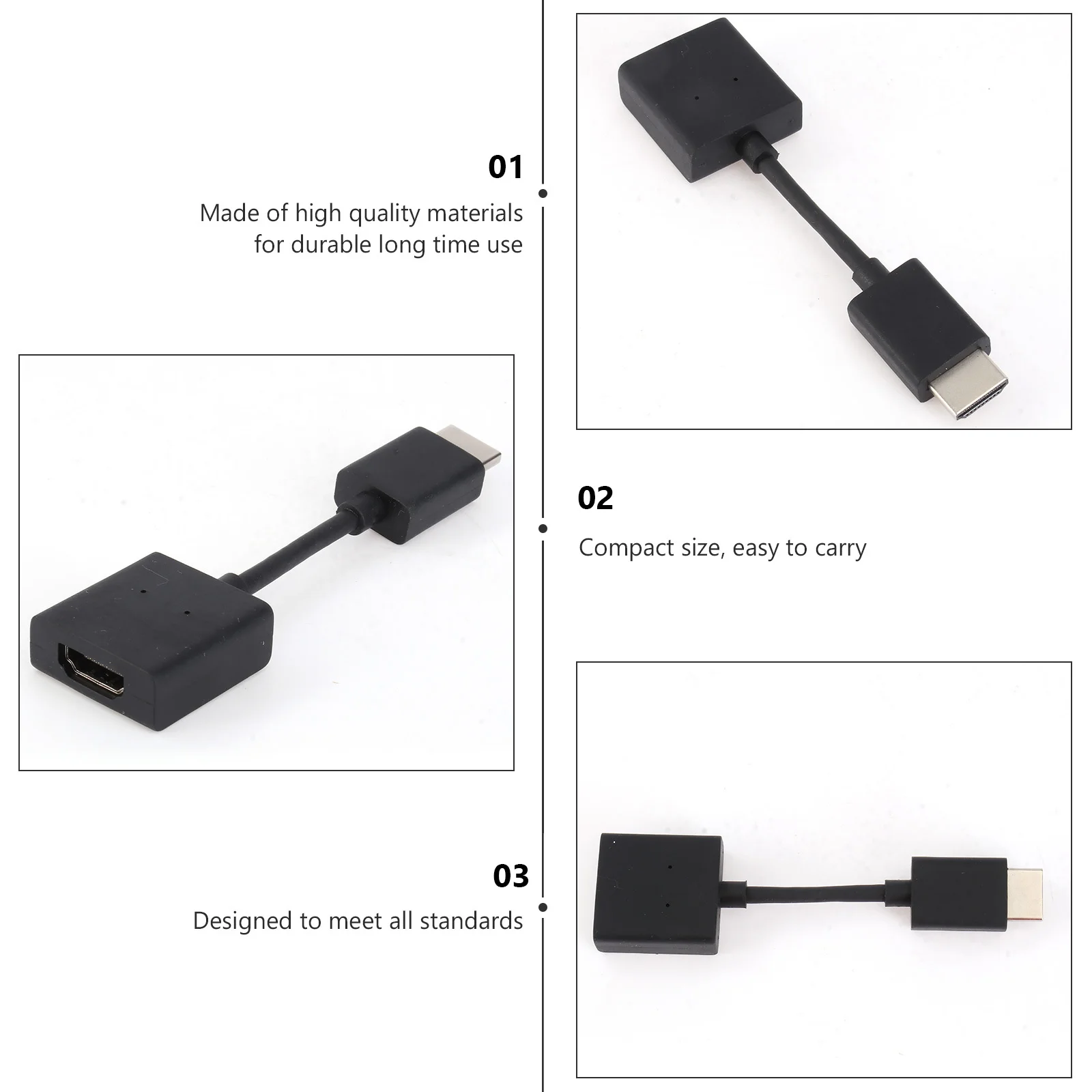 

10Pcs Extension Cable 10cm 2.0 -Plated Connector Adapter Cord for Laptop Extension Cable Adapter Cord