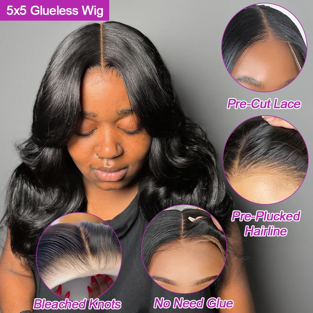 Bob Glueless Perücke Body Wave Kurz 13x4 HD Lace Frontal 100% Echthaar Brasilianisch Lockig Pre-plucked Wear and Go für Schwarze Frauen Versand aus FR Lager – Detail 8