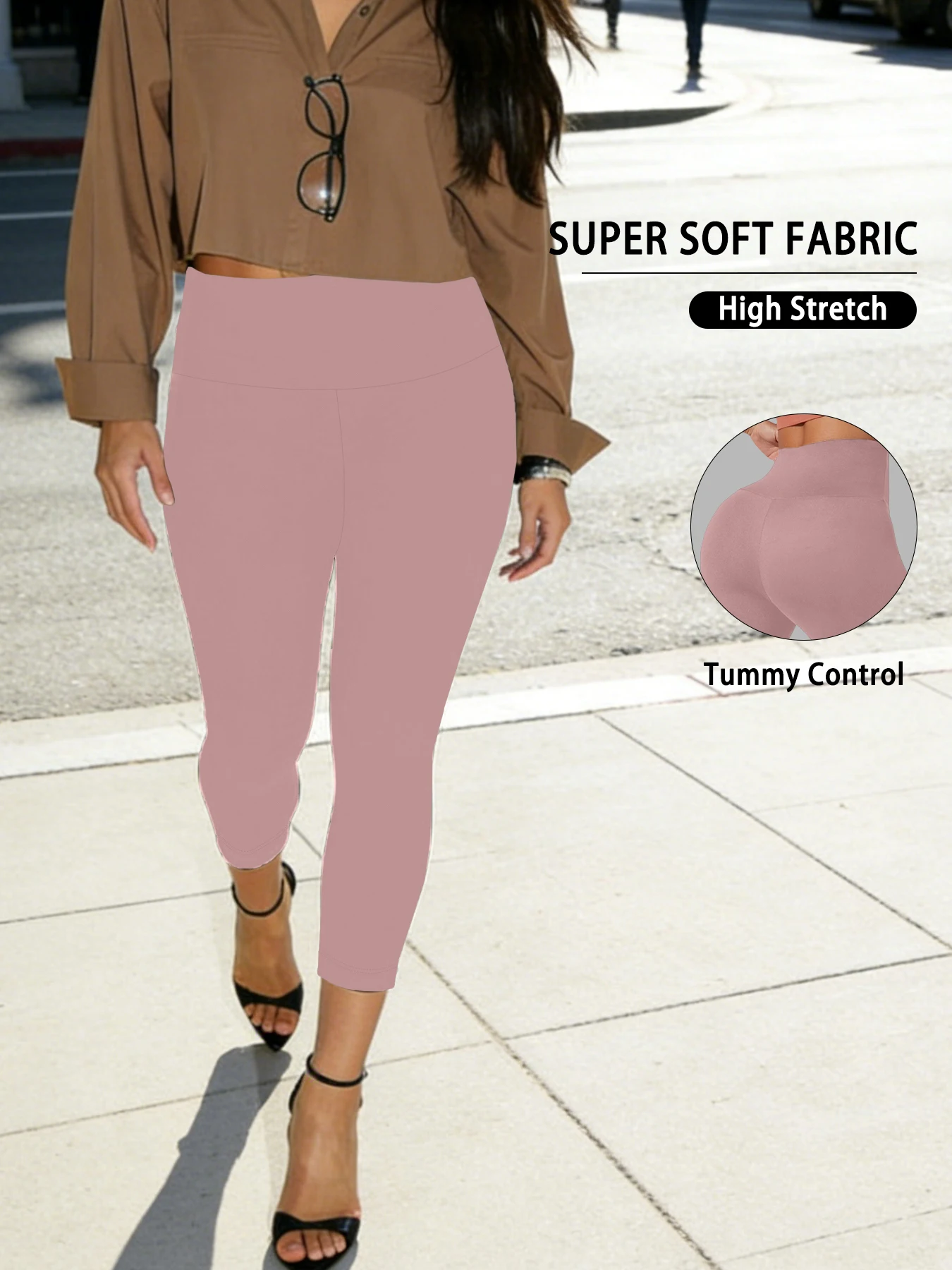 

Женские леггинсы с высокой талией, укороченные, очень мягкие, непрозрачные, для йоги, тренировок, бега, дома и отдыха