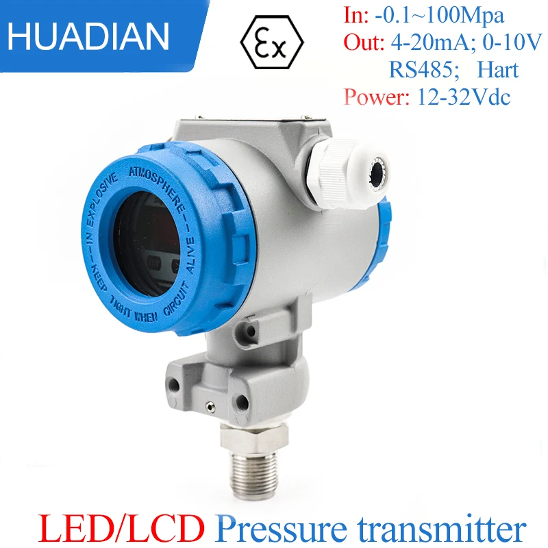 

Led Digital Pressure Transmitter 4-20Ma Diffused Silicon Pressure Transmitter -0.1-0-100Mpa Stainless Steel Pressure Sensor