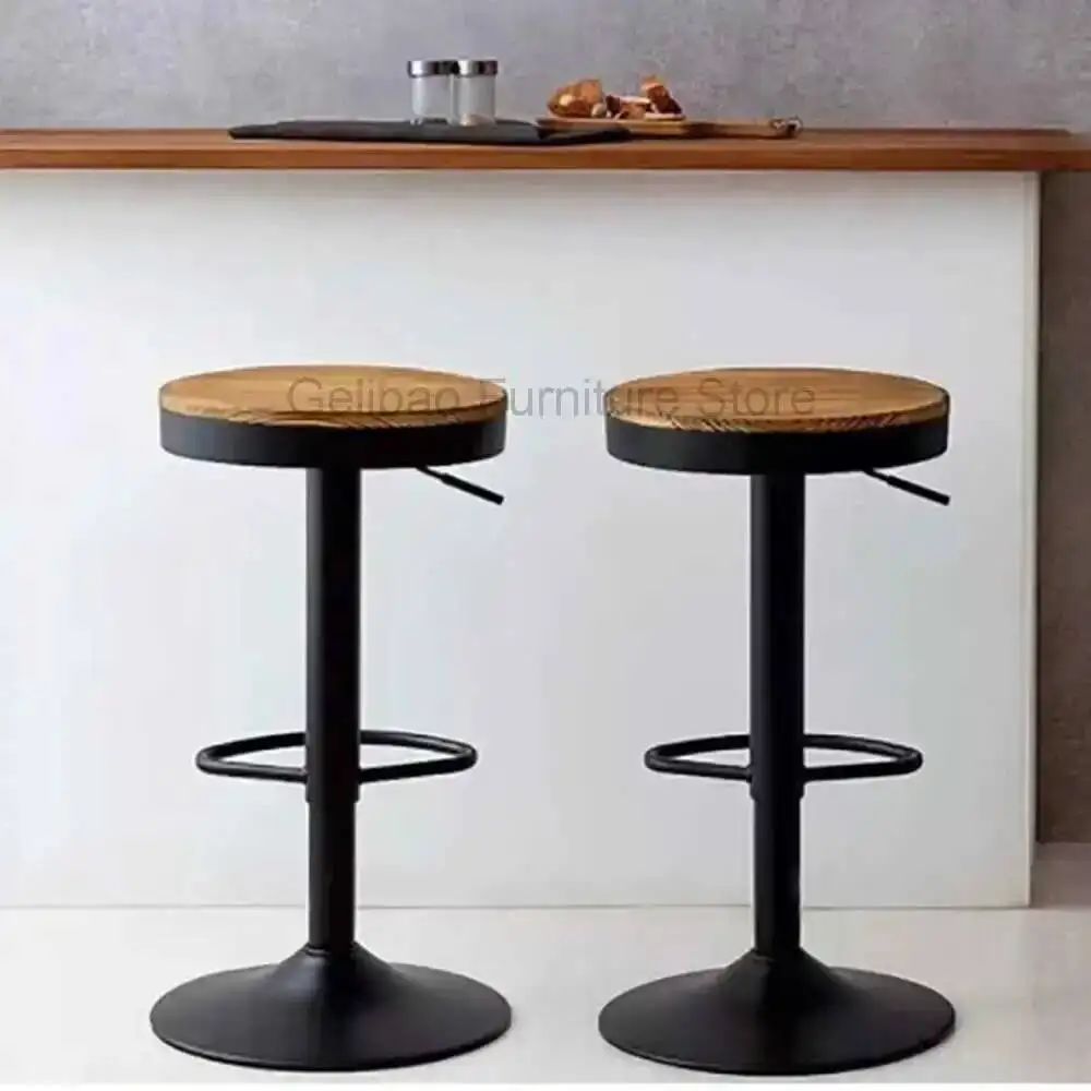 

Adjustable Designer Bar Stools Minimalist Relaxing Reception Desks Kitchen Makeup Nordic Bar Chair Nordic Library Furniture
