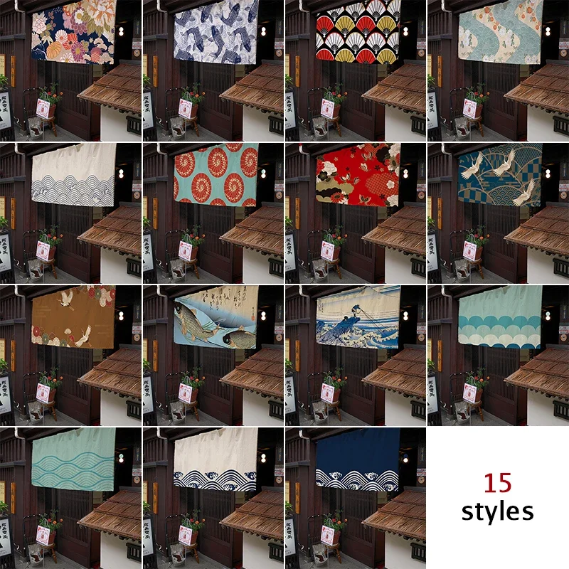 

Japanese Kitchen Curtain Izakaya Restaurant Sushi Shop Horizontal Curtain Door Head Tavern Short Curtain LivingRoom Partition