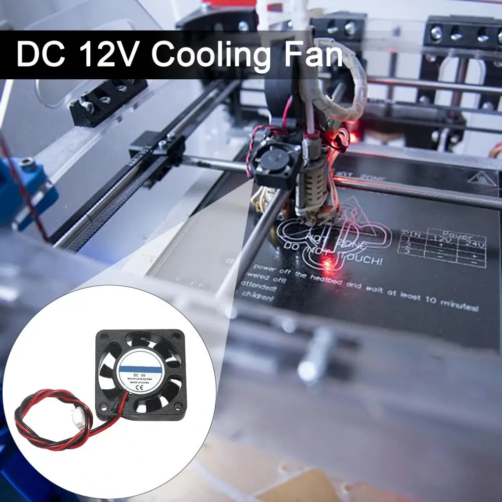 3D Printer Cooling Fan 40x40x10mm DC 5V/12V/24V Blower Fan Computer CPU Cooler Fan with 2 Pin Terminal Printer Accessories