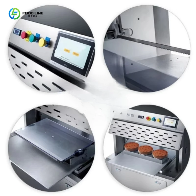 Customized Vertical Round Cake Cutting Machine Automatic Cake Decorating Cutter Commercial Bakery Cutting Equipment
