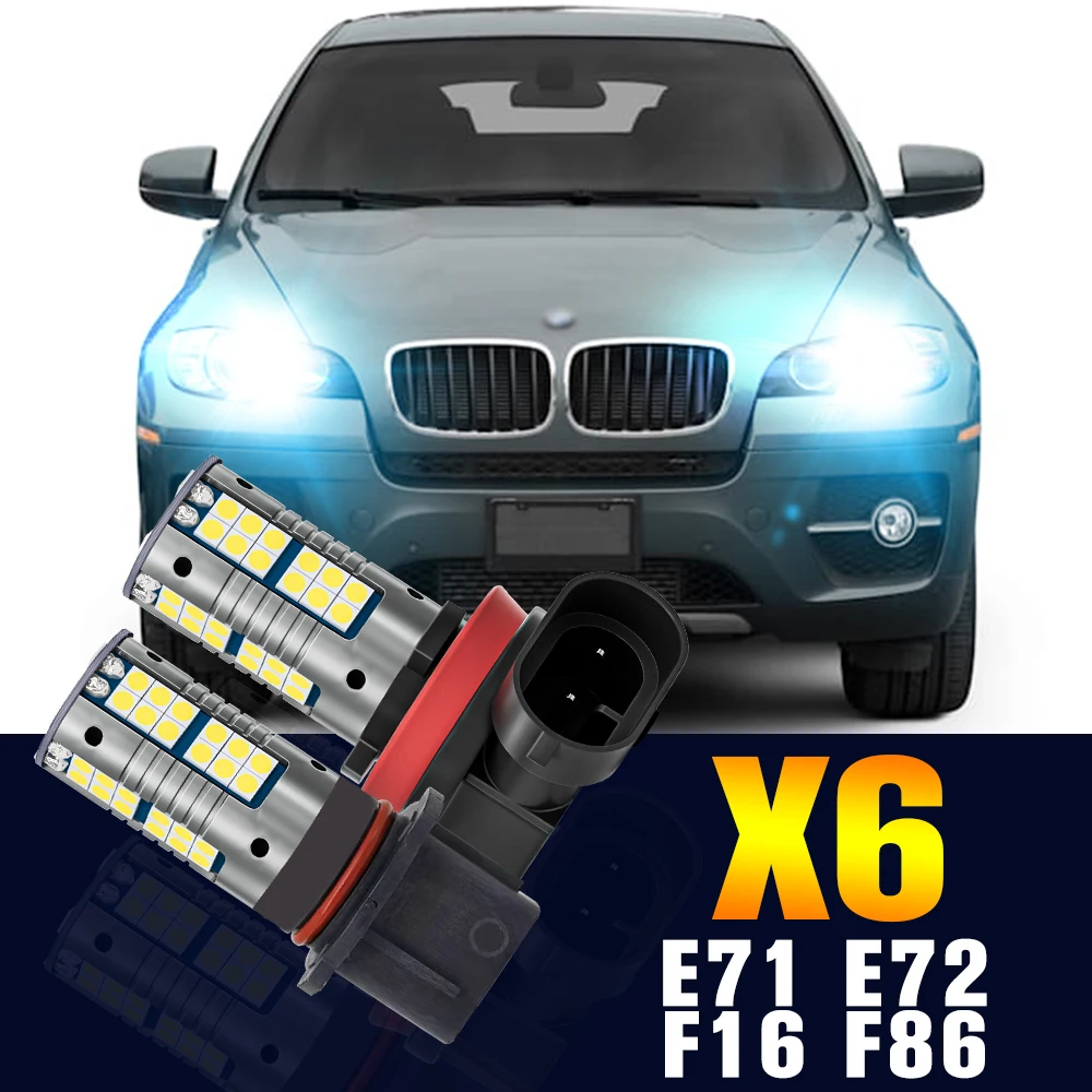 

Светодиодные дневные ходовые огсветильник DRL, 2 шт., лампа для BMW X6 E71 E72 F16 F86 2008-2019 2010 2011 2012 2013 2014 2015 2016 2017 2018 A