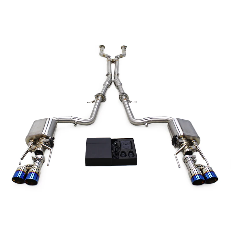 YK Valvetronic Catback для Lexus LS460/LS460L 4.6L 2006-2012 Sport X Pipe Active Sound Exhaust с синими наконечниками