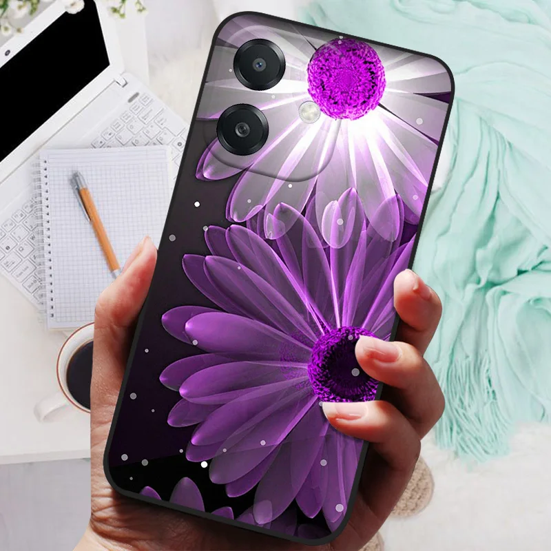 For OPPO A60 5G Case Black Cover Lion Wolf Silicone Soft Back Cases For Oppo A3 A3X 4G Phone Case OPPOA3 A 60 Protective Shell