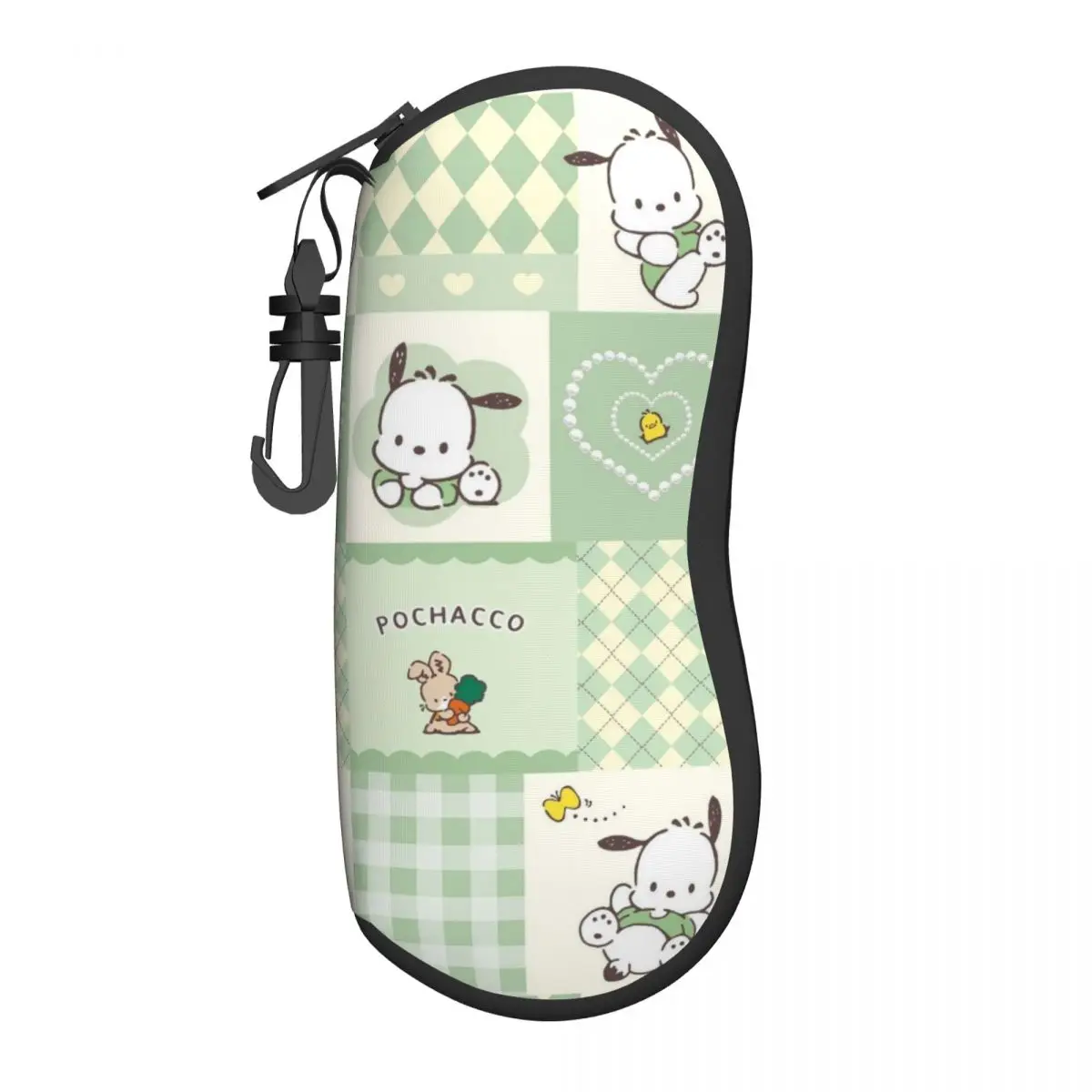 Pochacco Glasses Case Convenient Zipper Cute Cartoon Glasses Protector Ins Eye Contacts Case