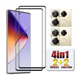 2+2 For Infinix Note 40 pro Note 40pro plus Screen Curved Glass Shockproof Anti-Scratch For Note 40 pro Soft Fiber Lens film