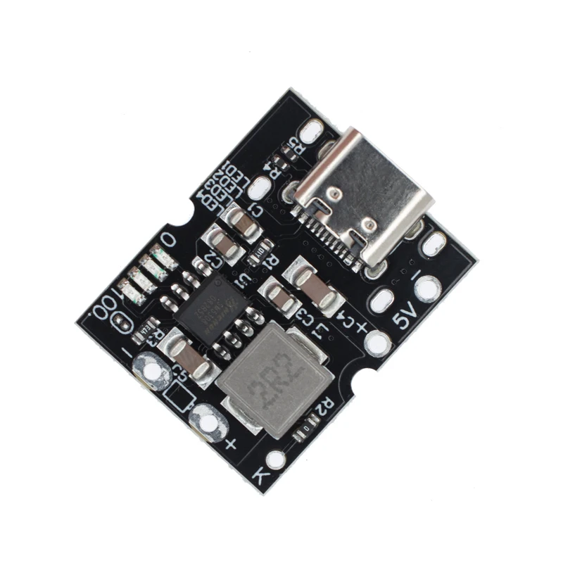 Type-C USB 5V 2A Boost Converter Step-Up Power Module Lithium Battery Charging Protection Board LED Display USB For DIY Charger