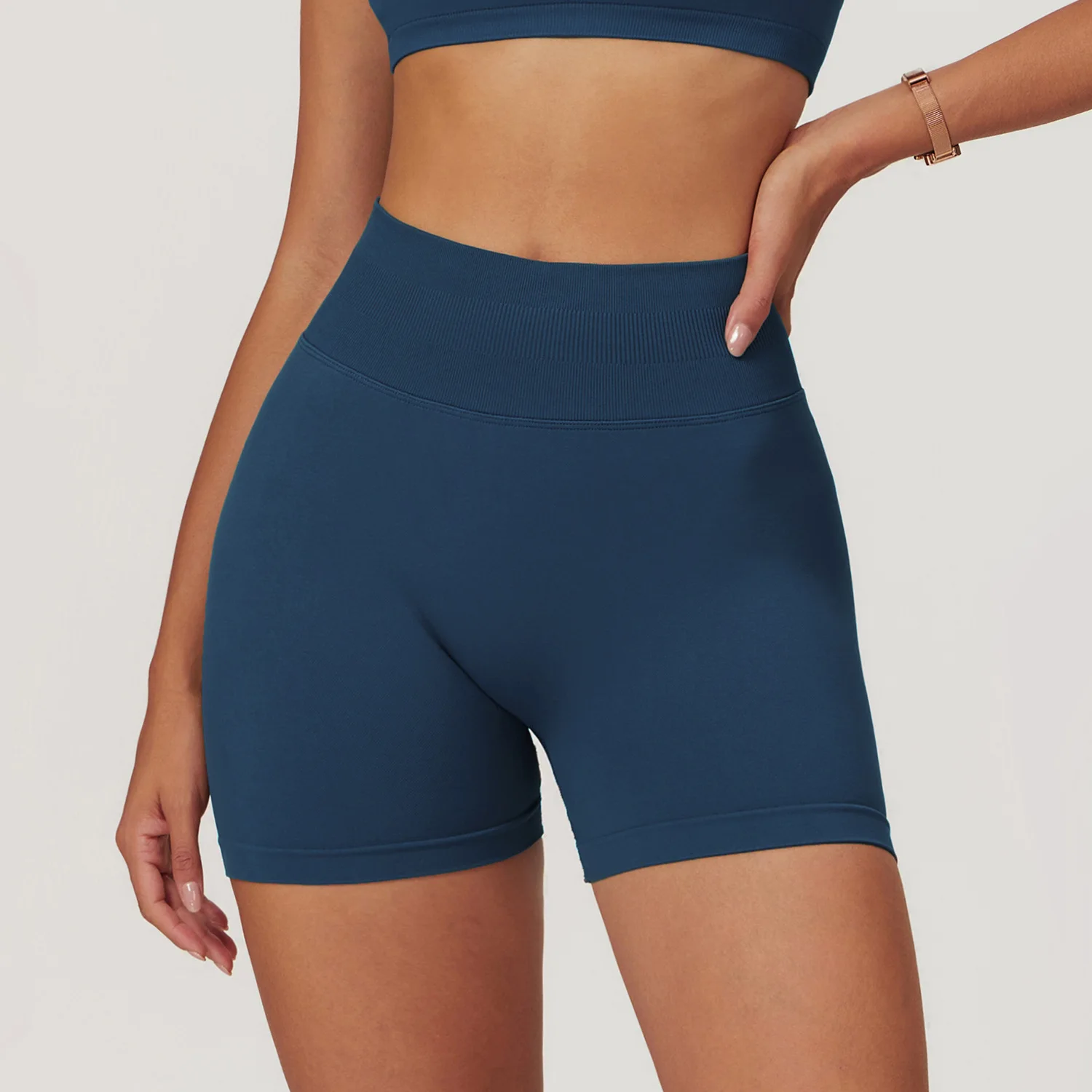 Shorts de Yoga Seamless High Waist para Mulheres, Shorts de Treino, Fitness, Shorts Esportivos, Ginásio Yoga Feminino Correndo Calças Curtas, Sportswear