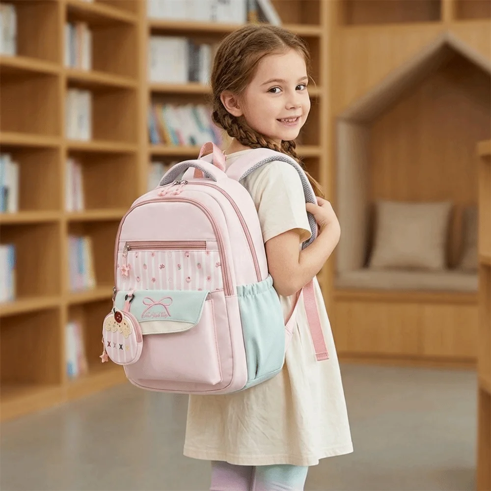 Large Capacity Travel Backpack Comfortable Oxford Cloth College Student Backpack Lightweight Cartoon Pattern