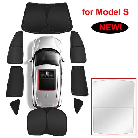 테슬라 모델 S 2024 용 자동차 태양 쉐이드, 채광창 앞유리 햇빛가리개 커버, 보호대 사이드 윈도우 프라이버시 블라인드, 선루프 차양