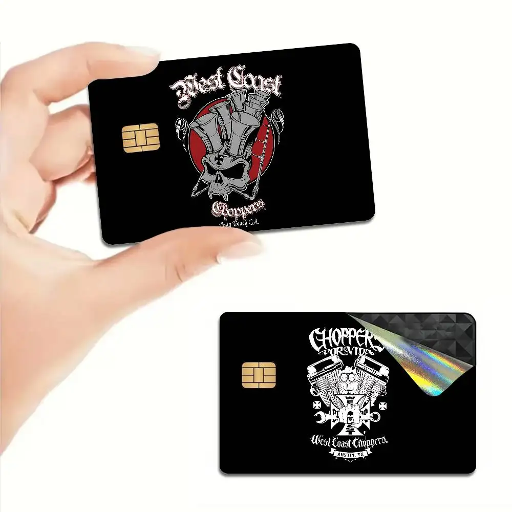 West C-Coast C-Choppers Game Anime Sticker Film Skin Cover Case for Small Large No Chip Debit Credit Card Front Side