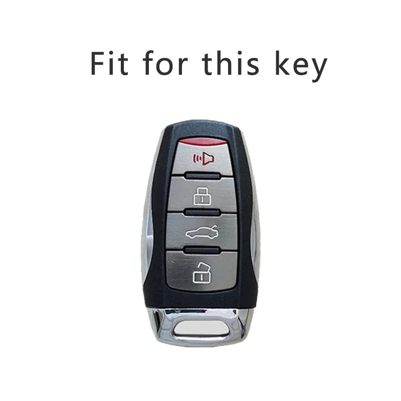 For Great Wall Haval Hover H1 H4 H6 H7 H8 H9 GMW Coupe TPU Leahter Car Remote 4 Button Key Cover Case Shell Bag Holder Keychain