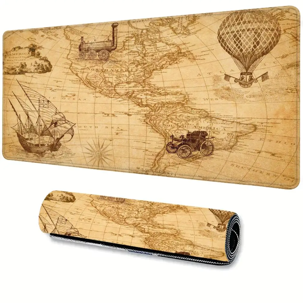 

Anime Ancient Arena Navigation Map Non-slip Office Soft Natural Rubber Mouse Pad Retro Art Print Mouse Pad Gamer Accessories Xxl