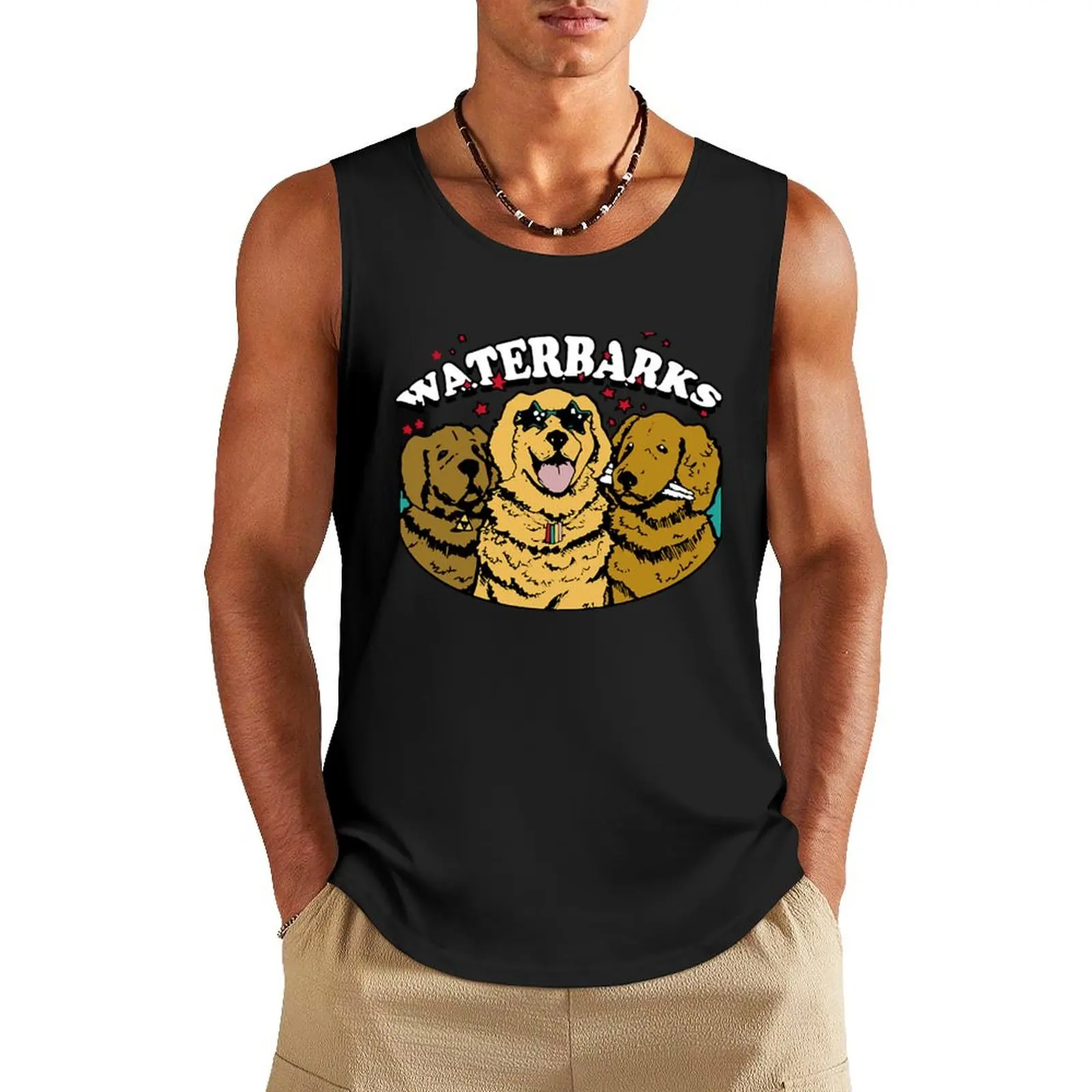 waterparks Tank Top summer 2024 gym t-shirts Men's clothes clothing men