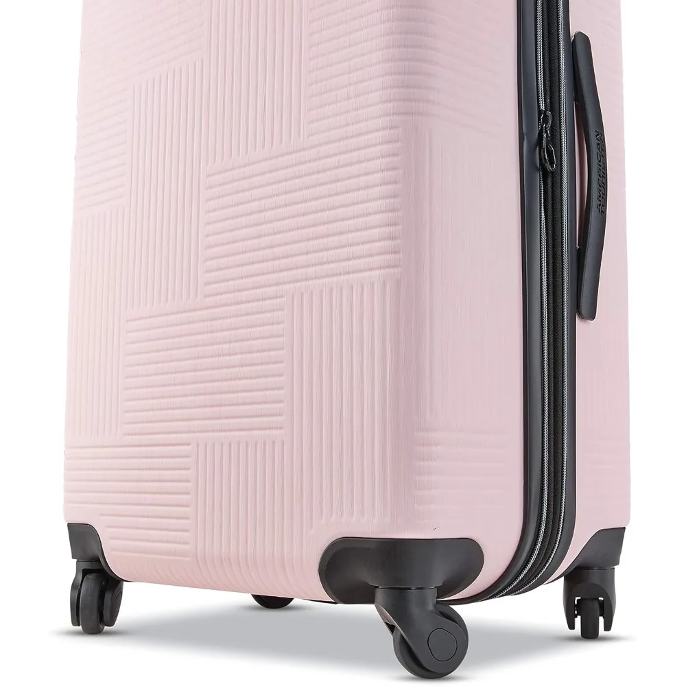 حقيبة حمل صلبة قابلة للتوسيع مع عجلات دوارة، أحمر خدود وردي، 21 بوصة - خفيفة الوزن ومتينة للسفر للنساء