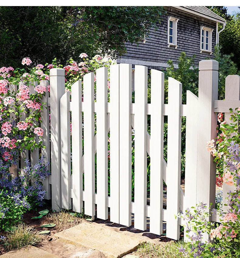 Anti-corrosive wooden fence door Garden entrance fence door Courtyard door Guardrail Outdoor rural famous courtyard wooden