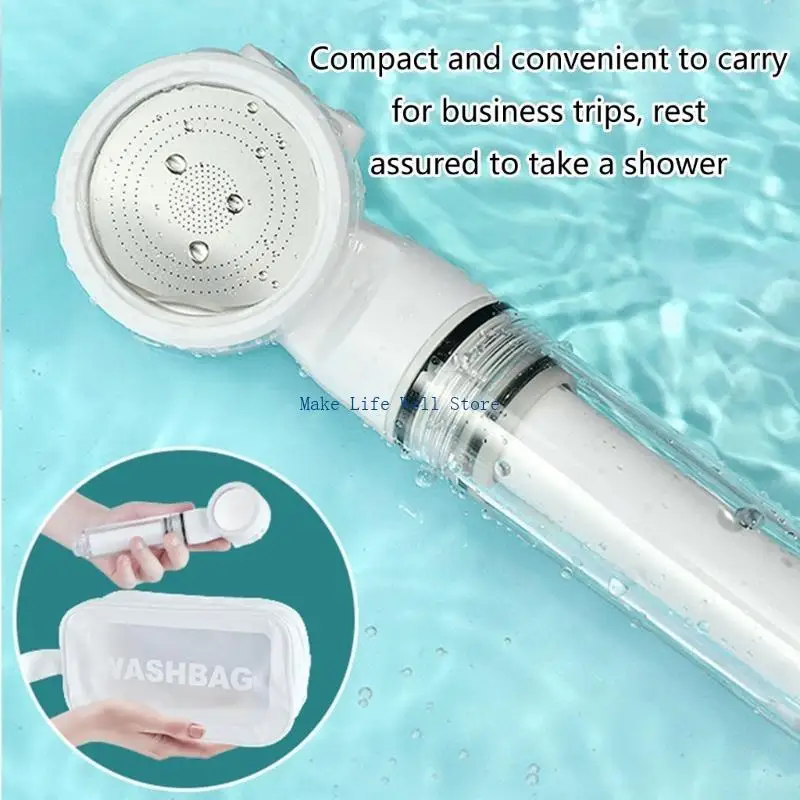  Gentle Water Stream Showerhead with Filtration Shower Filter Head for Bathroom