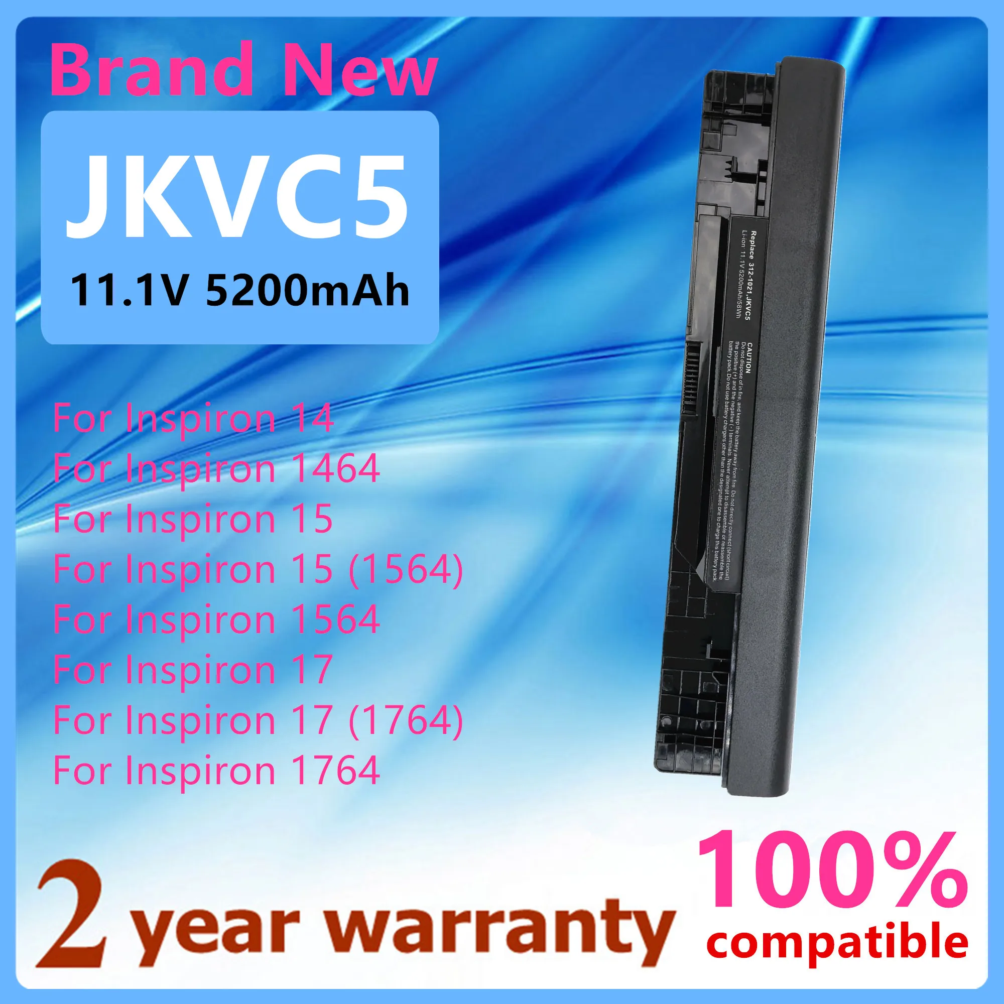 Batería para portátil Dell Inspiron 1464 1564 1764 5YRYV 9JJGJ JKVC5 NKDWV TRJDK