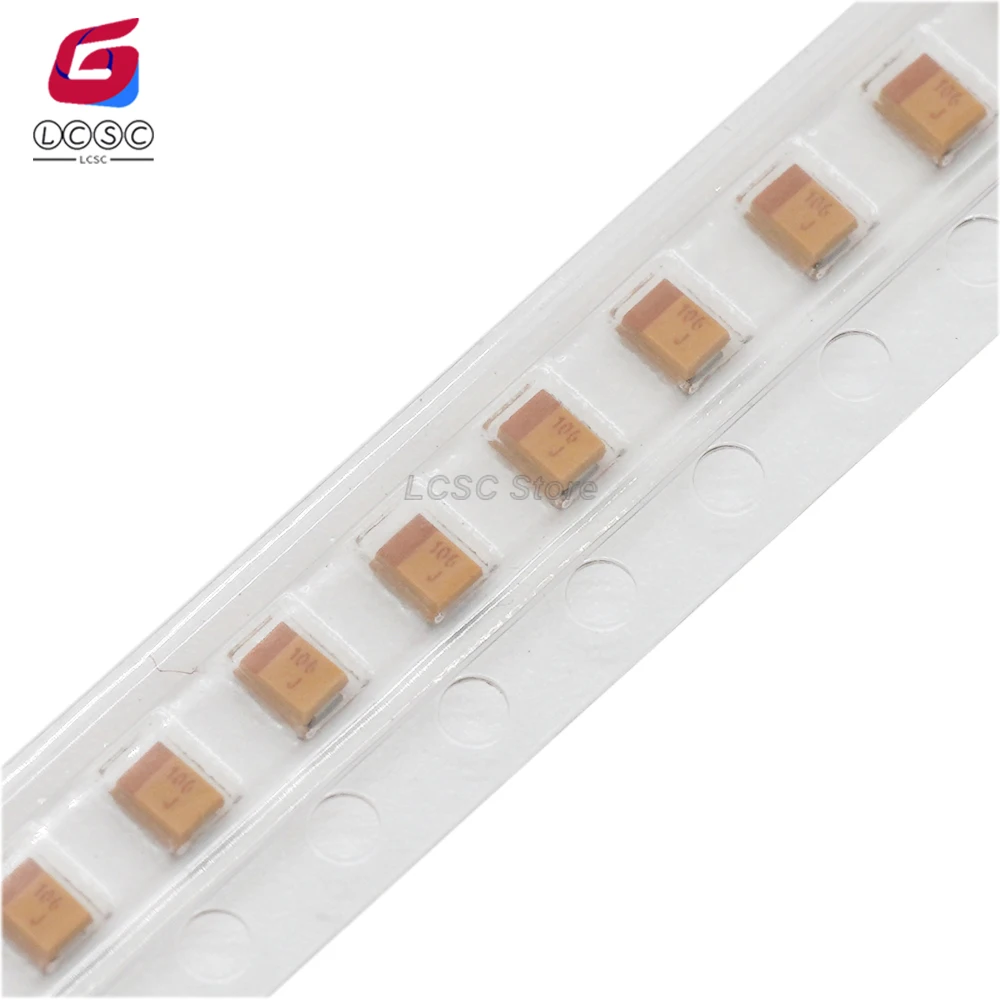 

50Pieces/CASE-R-2012 SMD Tantalum Capacitor Type B 6.3V 10UF ±10% Code (106) Passive Component TAJR106K006RNJ