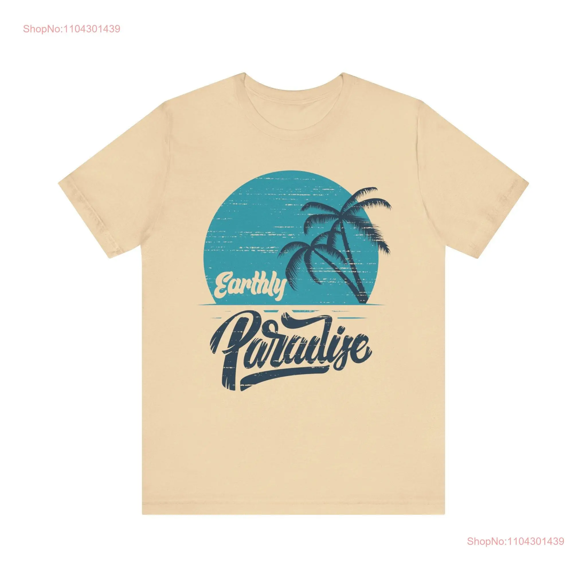 Discover the Essence of Bliss with Our Earthly Paradise Text T Shirt Unleash Your Inner Serenity and Embrace Nature's Beauty