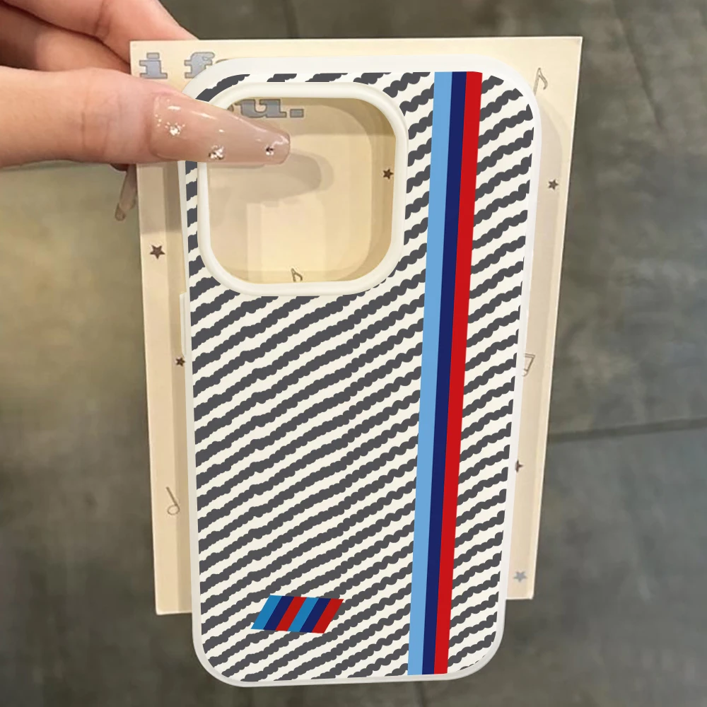 Für iPhone 17 15 16 14 Pro Max Hülle Plus Blau Rot Modische Streifenhülle Für iPhone 13 11 12 ProMax XS XR 8 Plus Sturzsichere Hüllen – Detail 4