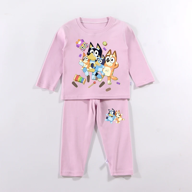 Blueys Bingo Pajama لطيف الكرتون أنيمي الملابس الخريف الشتاء الفتيان الفتيات Derong الأساسية الجلد ودية ملابس النوم هدية الكريسماس #3