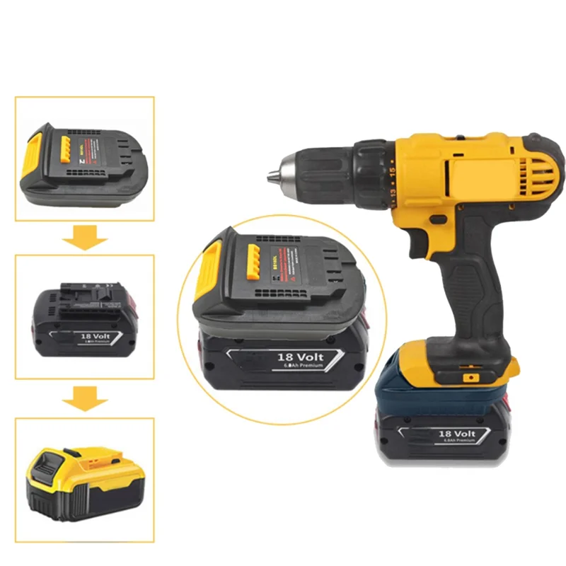 

ABRW-2X BS18DL Battery Adapter For 18V Battery Use For 18V/20V Li- Battery Power Tools 4-PIN Converter