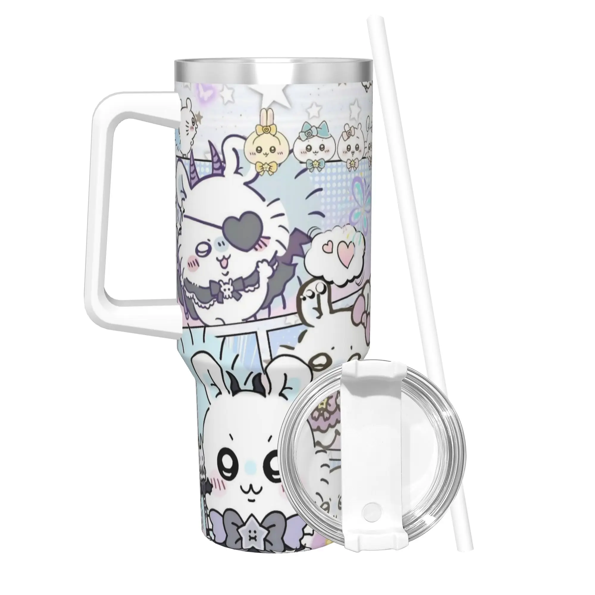 Stainless Steel Tumbler Chiikawas Usagis  Anime Cute Friends Thermal Cups  Keep Heat Cold and Hot Mugs Cup Camping Water Bottle