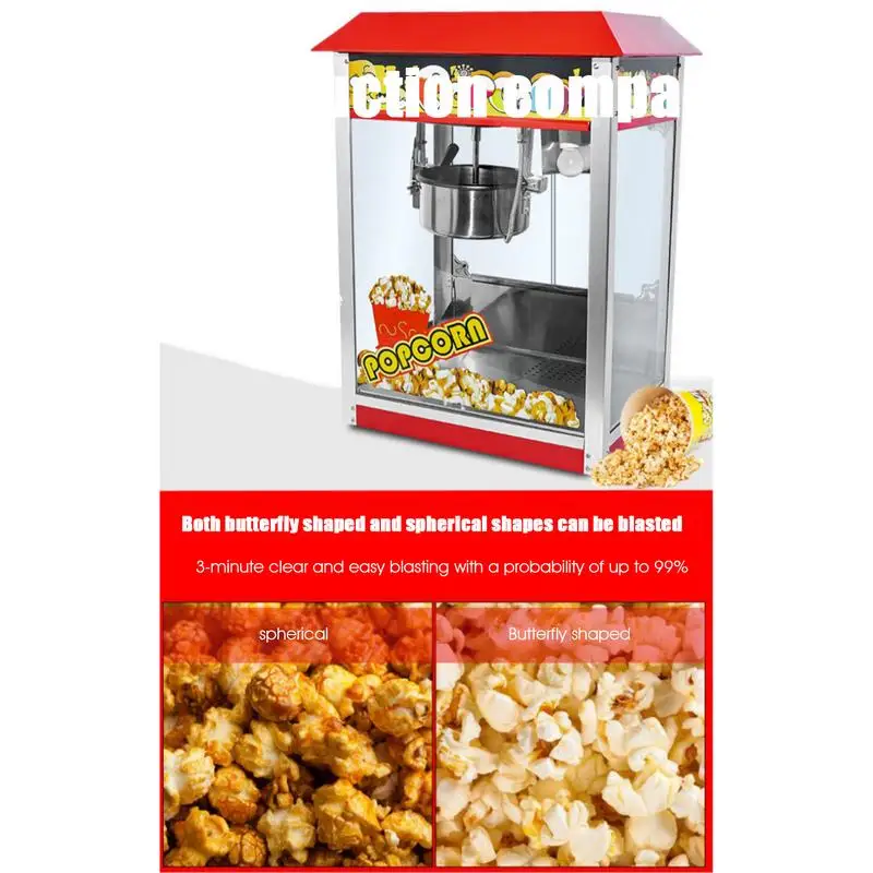 Popcornmachine Tafelblad Commerciële Popcornmachine 110V Tafelblad Maken Machine Volautomatische Trolley Corn Popper Diy