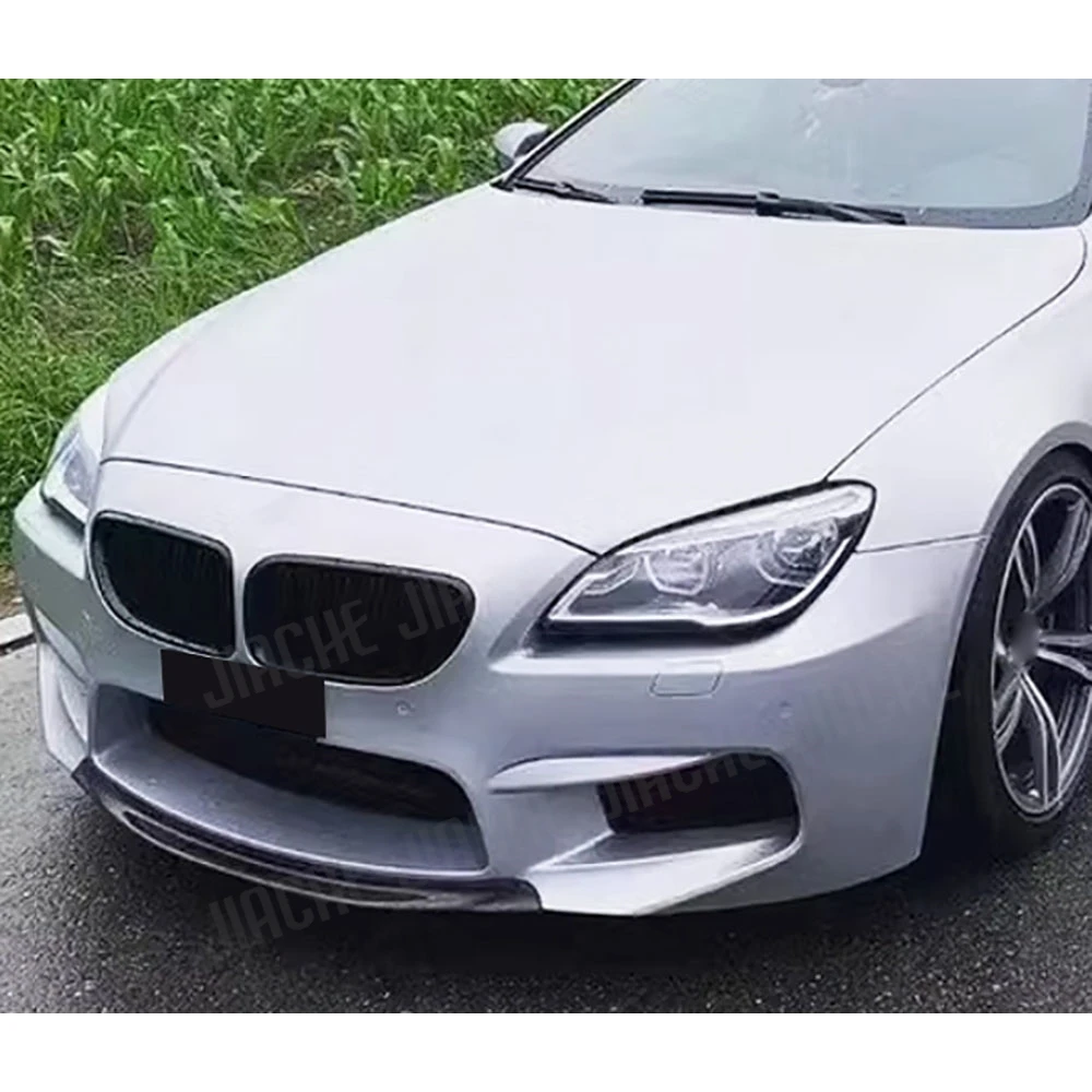 Dry Carbon Fiber Front Bumper Lip Spoiler For BMW 6 Series F06 F12 F13 M6 2013-2018 FRP Front Chin Spoiler Car Styling Bodykit - view 5