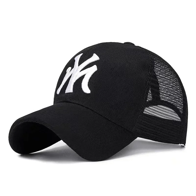 Hat Summer Embroidery Letters Breathable Duck Tongue Cap Female Sports Sun Hat Male Casual Outdoor Mesh Baseball Cap